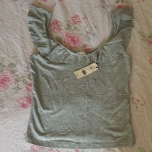 Nwt ribbed semicrop